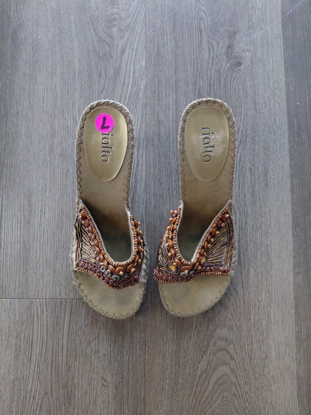 Rialto Beaded Aesthetic Heels | Women's 7 | Embellished Heels